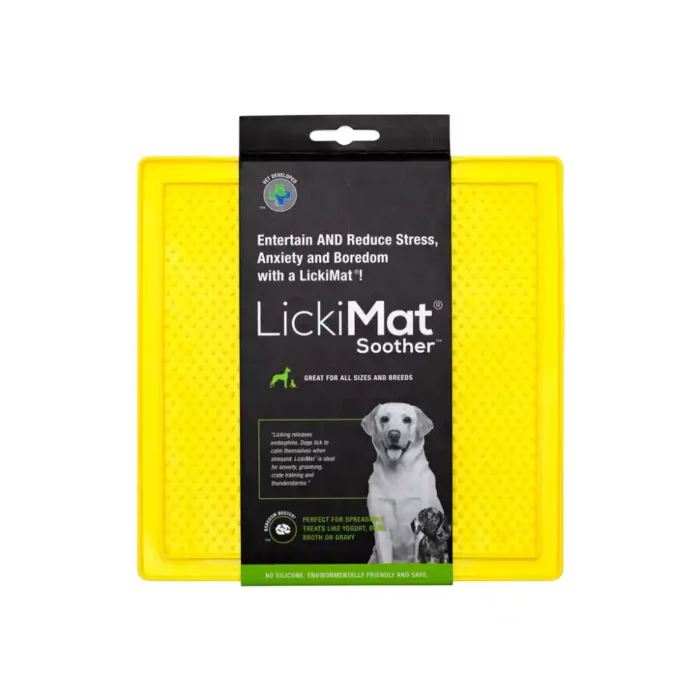 Lickimat-Soother-Yellow-Dog Lickimat-Soother-Yellow-Dog