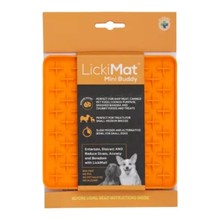 LickiMat-Buddy-Mini-Dog-Orange