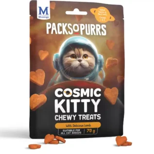 Packs O' Purrs Delicious Lamb Cat Chews 10 X 70G