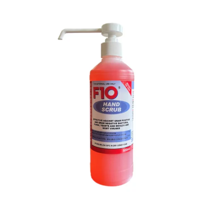 F10 Hand Scrub Pink - Surgical eliminates gram-positive bacteria such as Staphylococcus 500ml F10 Hand Scrub Pink - Surgical eliminates gram-positive bacteria such as Staphylococcus 500ml
