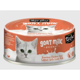 Kit Cat Boneless Chicken Shreds & Smoked Fish Flakes With Goat'S Milk Topper Wet Cat Food