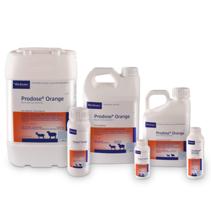 Prodose Orange worm treatment product group shot Prodose Orange worm treatment product group shot
