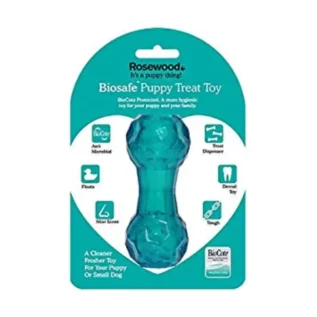 Rosewood Biosafe Puppy Treat Dumbbell
