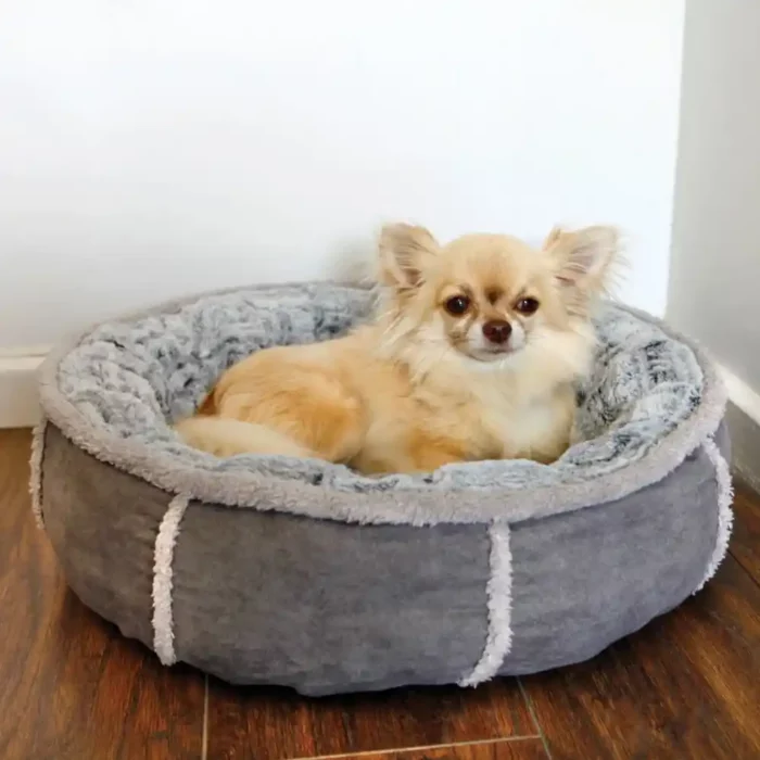 Rosewood-Deep-Plush-Grey-Donut-Dog-Bed-Small-2 Rosewood-Deep-Plush-Grey-Donut-Dog-Bed-Small-2