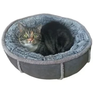Rosewood-Deep-Plush-Grey-Donut-Dog-Bed-Small-3