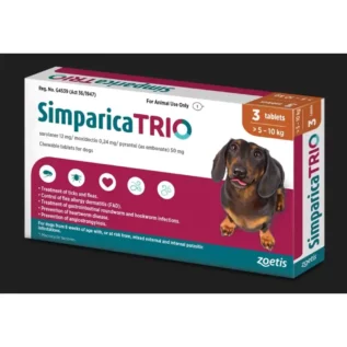 Simparica Trio 5.1 kg – 10 kg 3’s Caramel