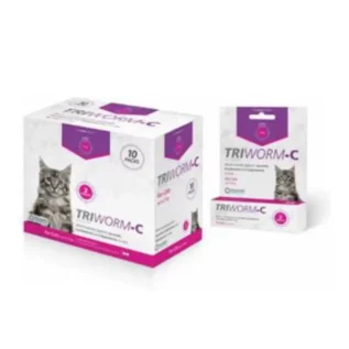 TRIWORM-C TAB CATS 10 X 2's PINK