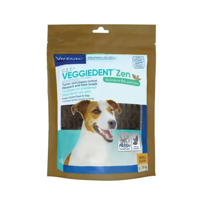 VeggieDent CET Zen Chews Small 15 dental chews for small dogs supporting Oral Care