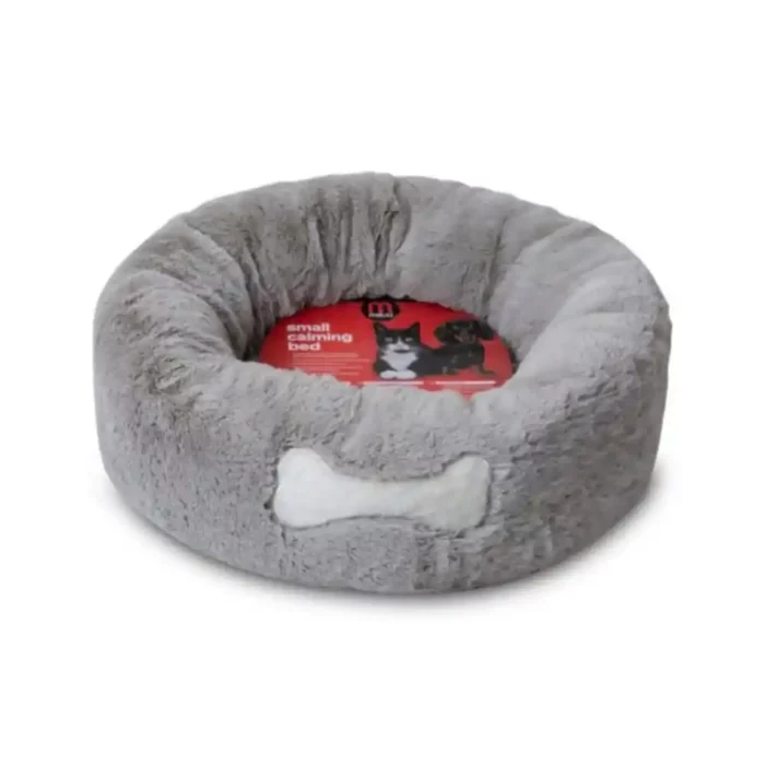 dog-beds-on-sale-mikki-calming-donut-bed-grey-packaging dog-beds-on-sale-mikki-calming-donut-bed-grey-packaging